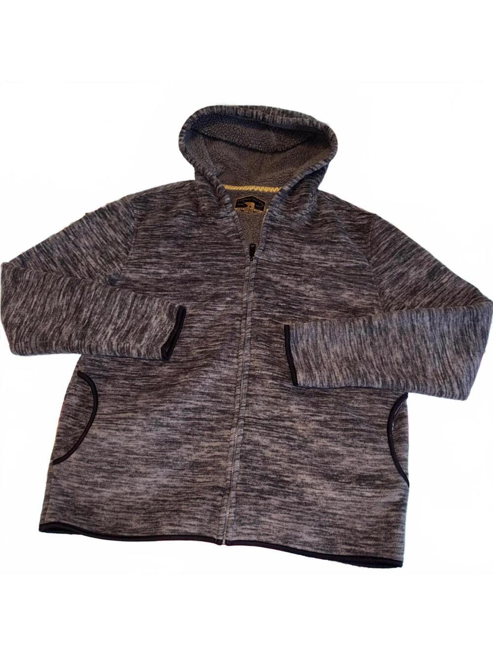 Dry Goods Men’s Medium Freedom Foundry Sherpa Lined Gray Full Zip Hoodie Jacket